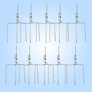 A pack of ten spinning lawn sign stakes.